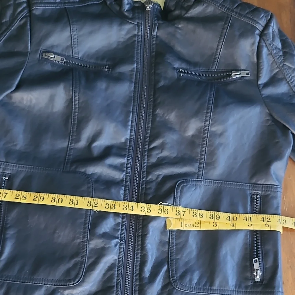 Maralyn & Me Black Faux Leather Jacket - Picture 13 of 13